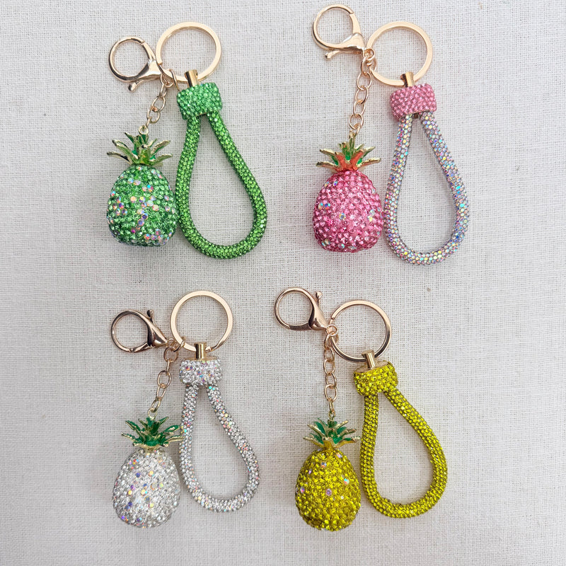 Pineapple Crystal keychain