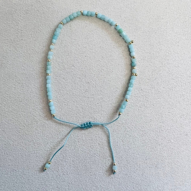 Semi-precious stones with miyuki beads Adjustable Bracelet(10 colors)