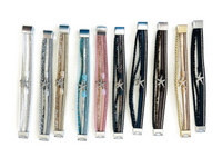 "Starfish" Leather magnetic bracelet