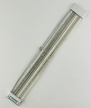 Leather magnetic bracelet