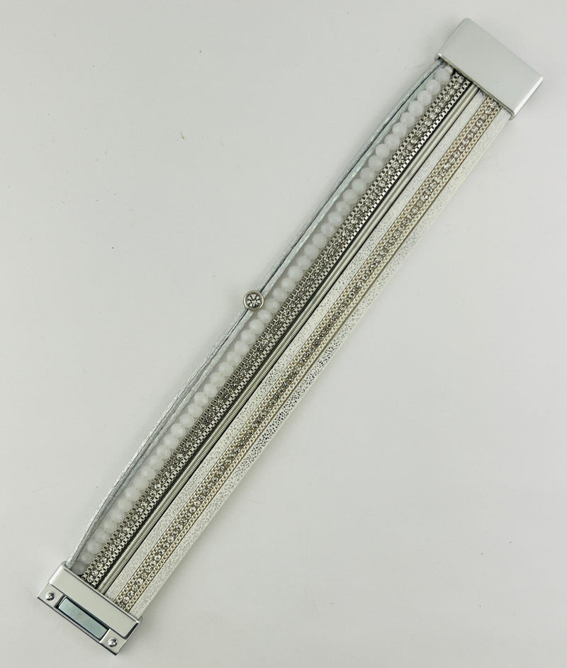 Leather magnetic bracelet