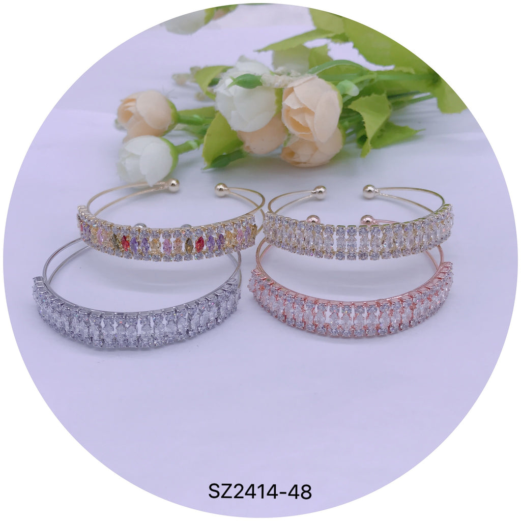 C.Z Crystal cuff bracelet