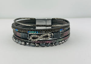 Leather magnetic bracelet