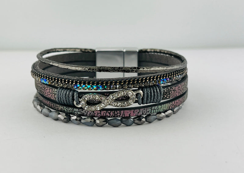 Leather magnetic bracelet