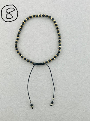 Semi-precious stones with miyuki beads Adjustable Bracelet (8 colors)