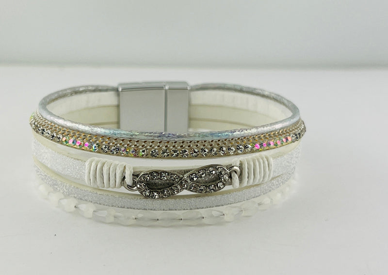 Leather magnetic bracelet