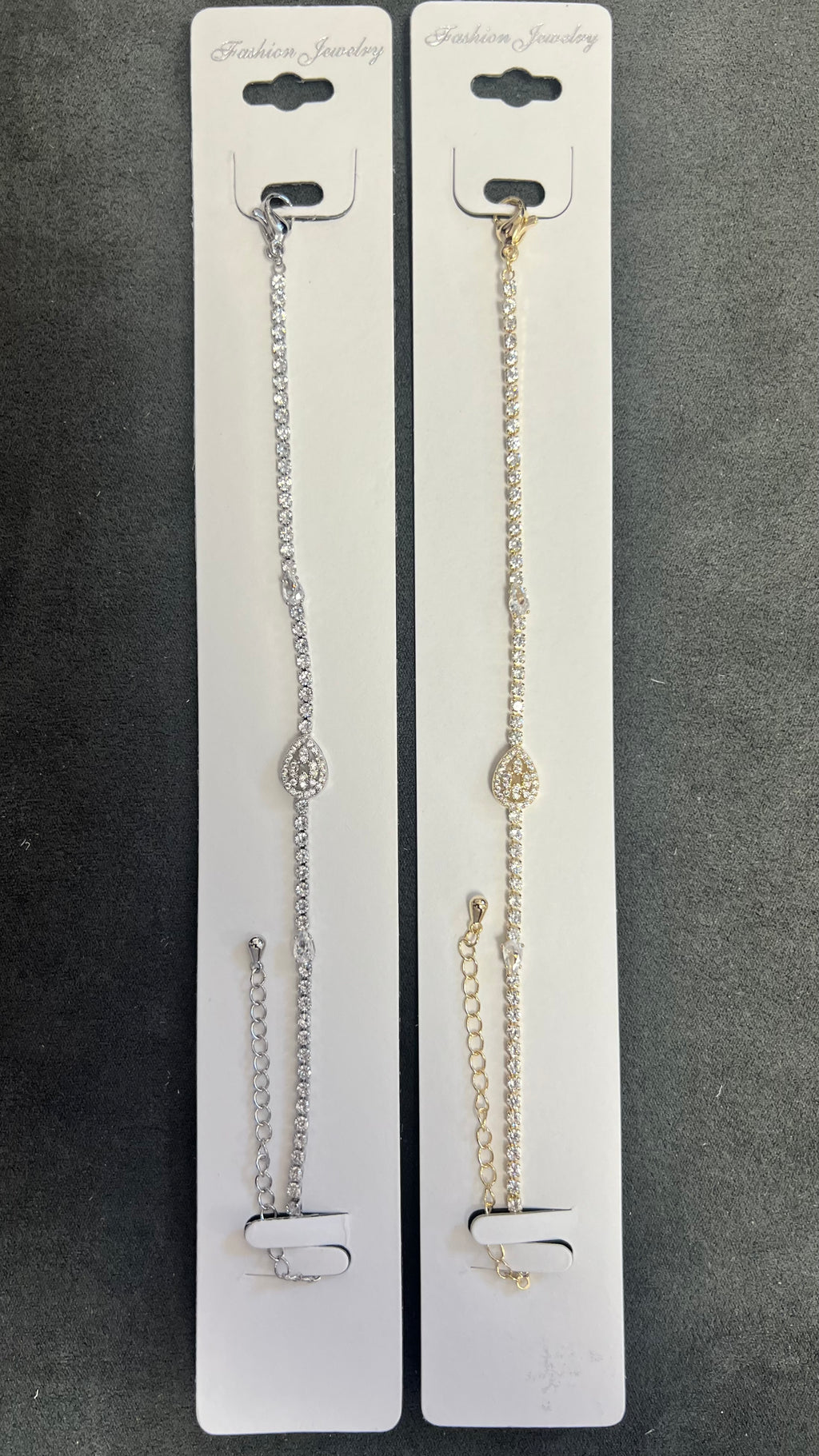C.Z Crystal Tennis Bracelets-Adjustable Crystal Chain