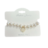 Freshwater Pearl C.Z Crystal Adjustable Bracelet