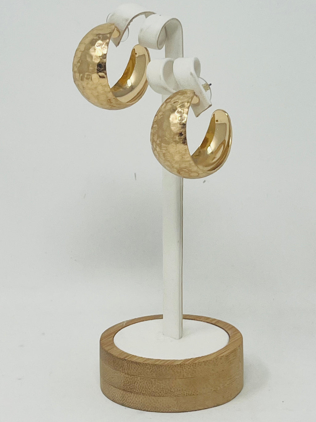 Hammered Chunky Hoop Earrings – Bold Statement Style
