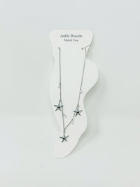 "Star" C.Z crystal anklet