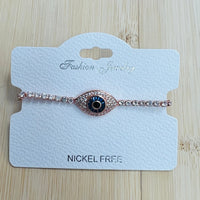 "Evil eye" C.Z Crystal adjustable bracelet