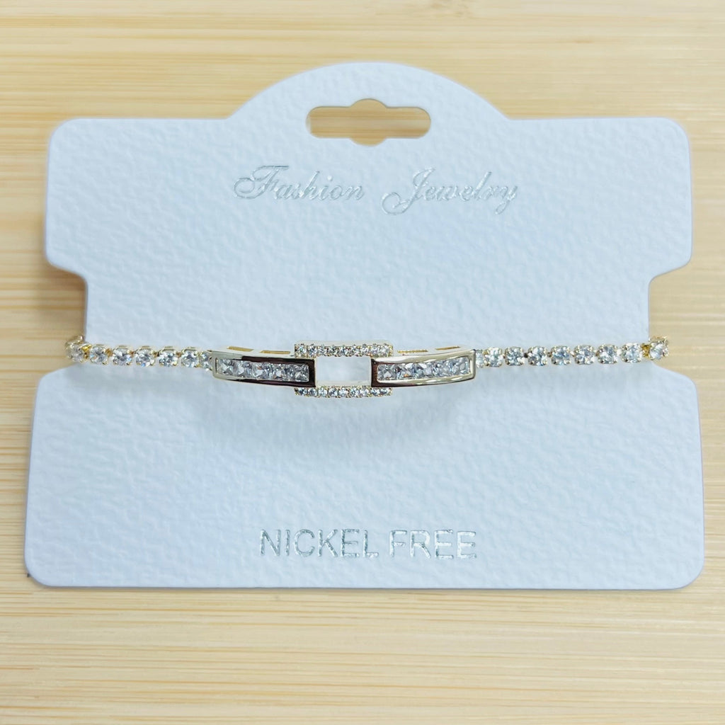 C.Z Crystal adjustable bracelet