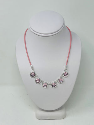 crystal short chain necklace circle(6 colors)
