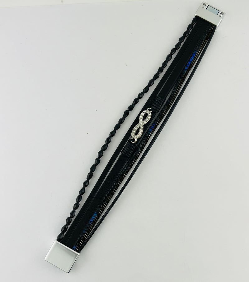 Leather magnetic bracelet