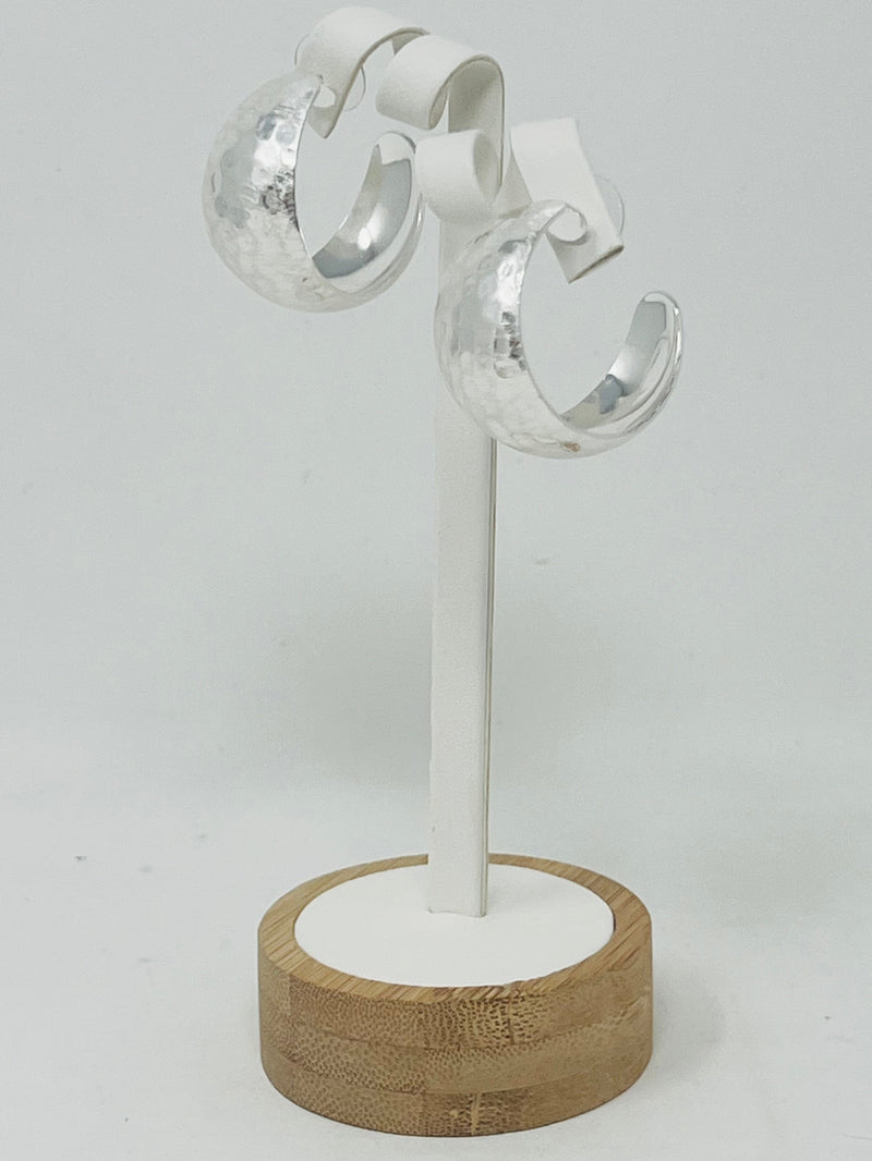 Hammered Chunky Hoop Earrings – Bold Statement Style