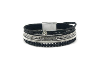 Leather magnetic bracelet