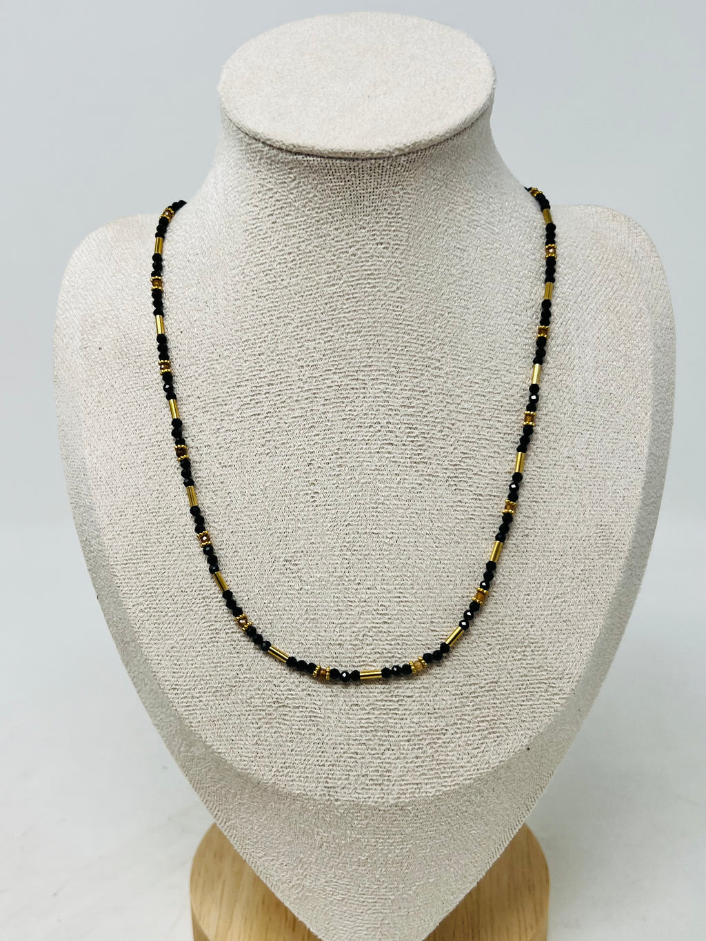 Semi-precious Stone with Miyuki beads with Pearl(Black spinel)