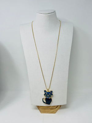 "Cat "Long Chain necklace