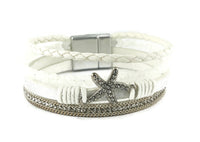 "Starfish" Leather magnetic bracelet