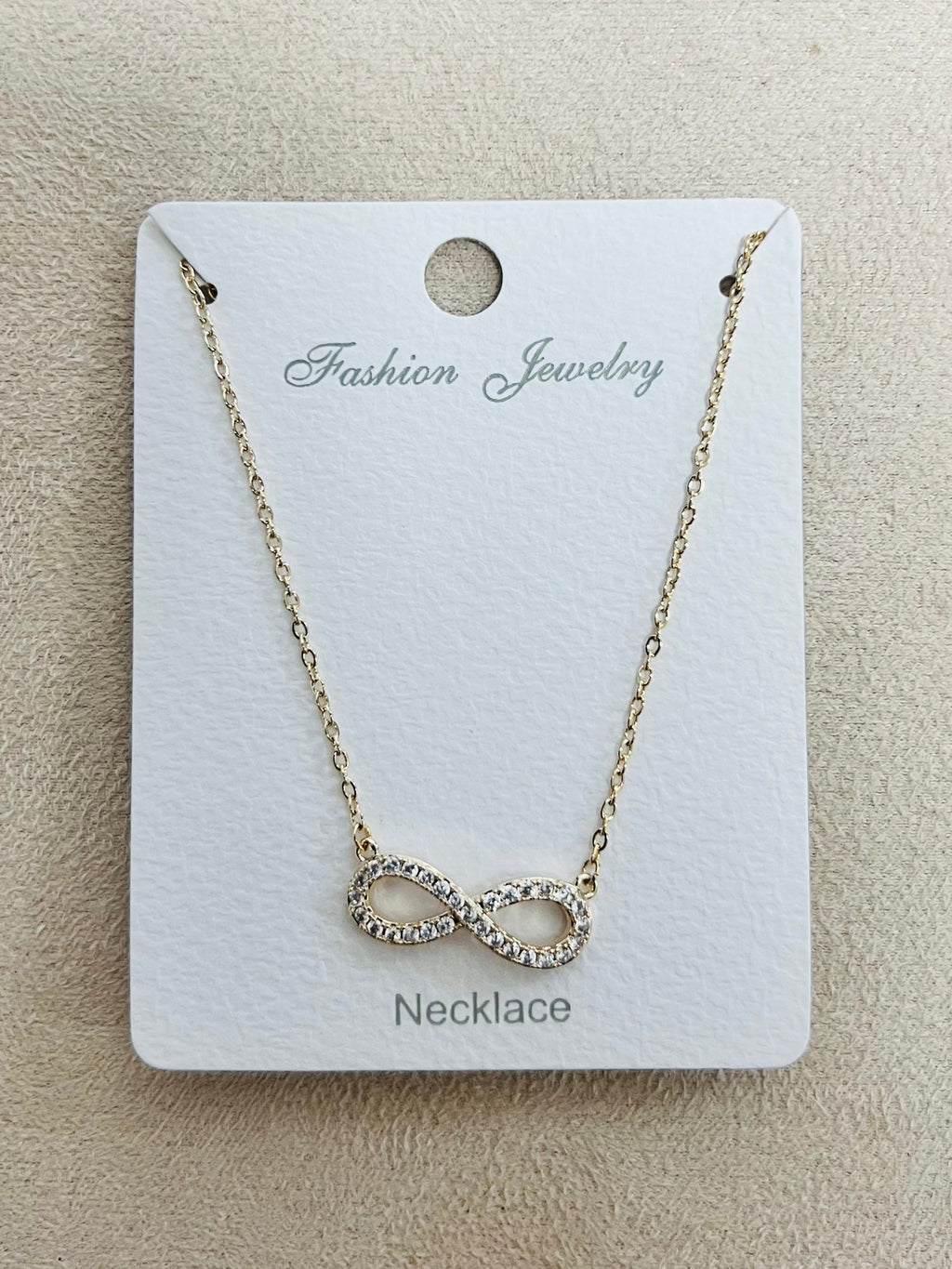 Silver Infinity C.Z Rhodium Plated Pendant Necklace