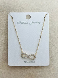 Silver Infinity C.Z Rhodium Plated Pendant Necklace