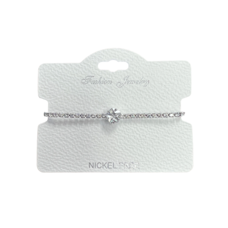 C.Z Crystal Adjustable Chain Bracelet