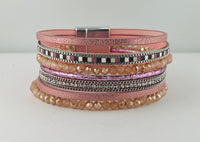 Leather magnetic bracelet