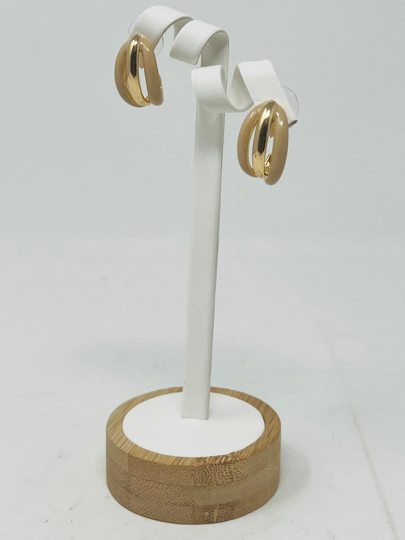 Enamel Hoop Earrings