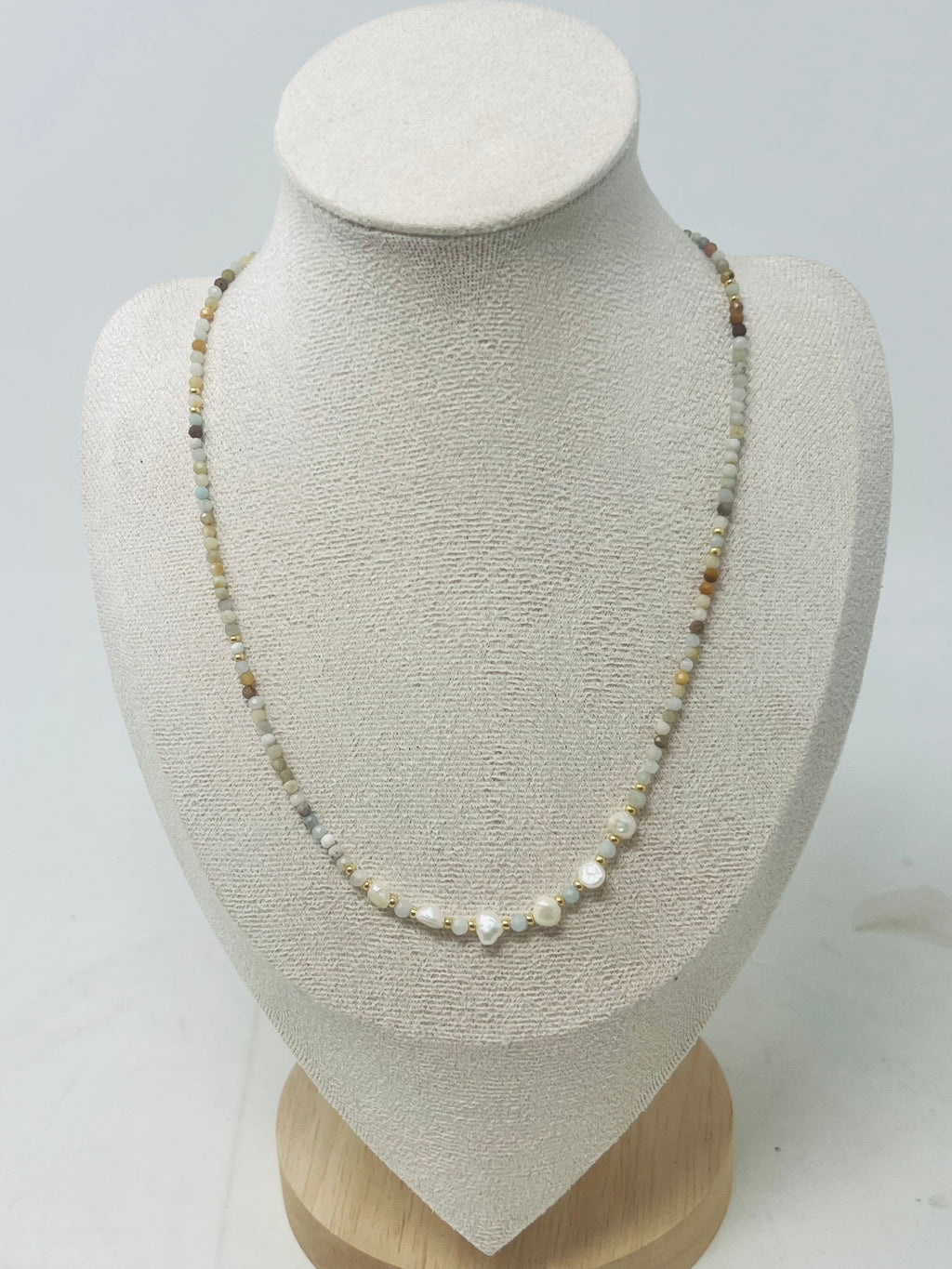 Semi-precious Stone with Miyuki beads with Pearl(muli)