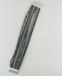 Leather magnetic bracelet