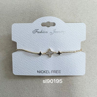 C.Z Rhodium Plated Crystal adjustable Bracelet