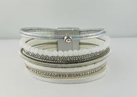 Leather magnetic bracelet