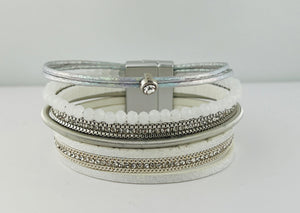 Leather magnetic bracelet