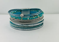 Leather magnetic bracelet