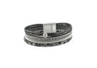 Leather magnetic bracelet