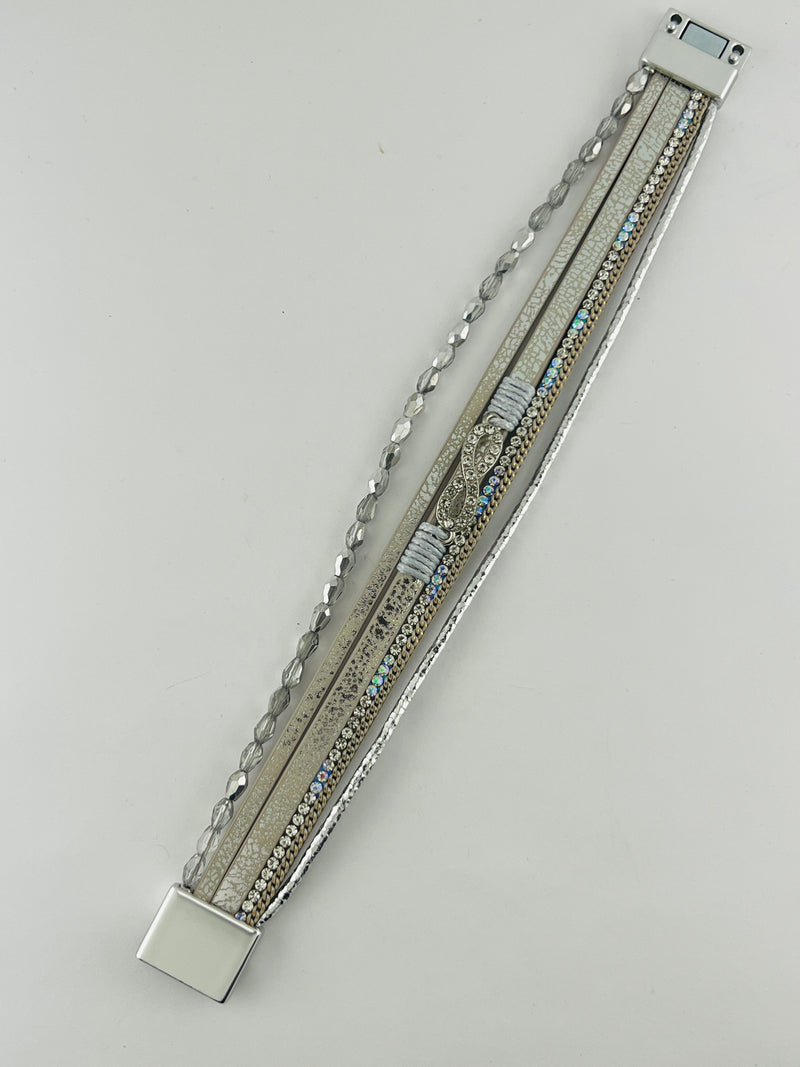 Leather magnetic bracelet