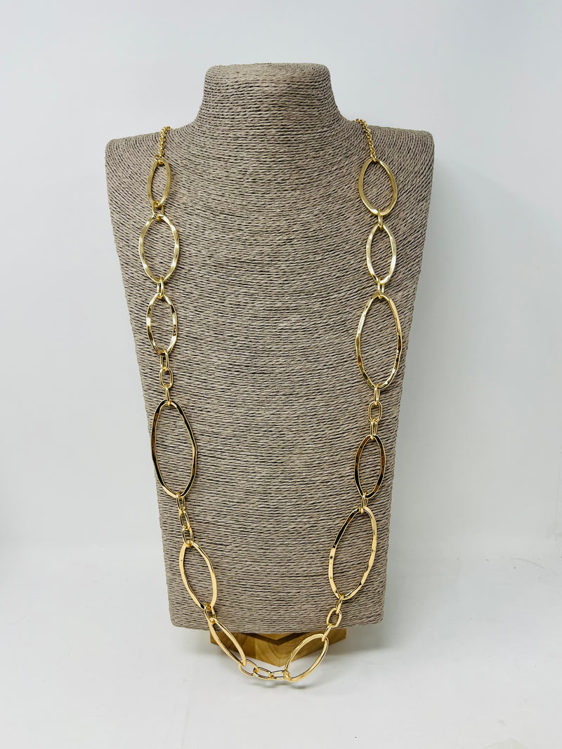 metal long chain necklace