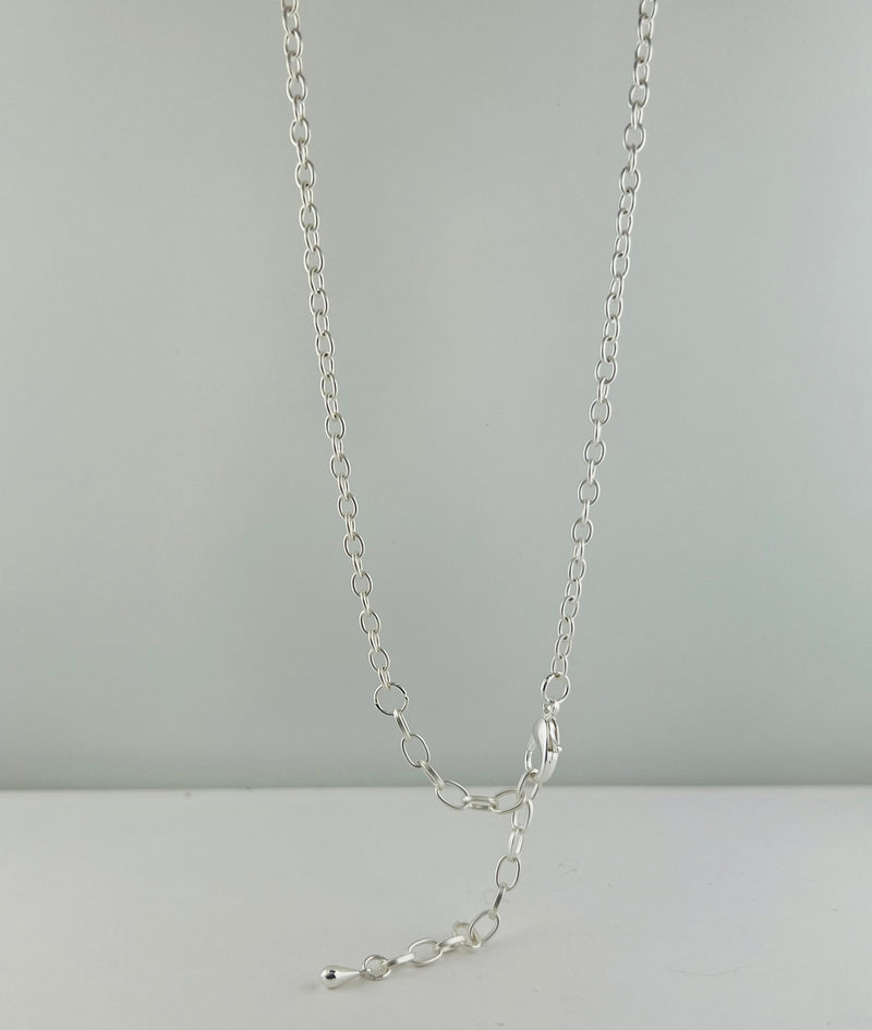 Long Chain Necklace with Metal Chain