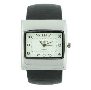 Square Face Arabic Cuff Watch