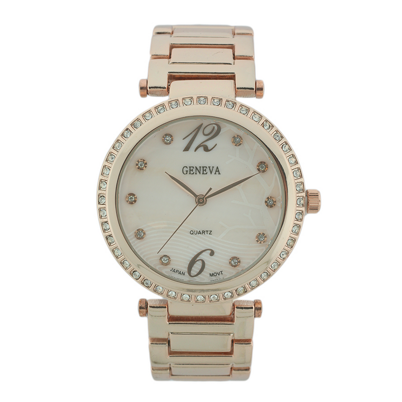 Round Face Tree Design Background Link Watch（rosegold）