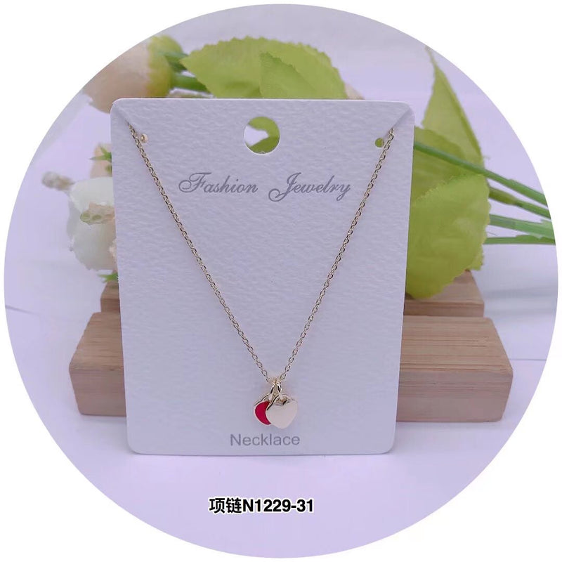 "Heart" Shape Pendant C.Z Crystal Necklace