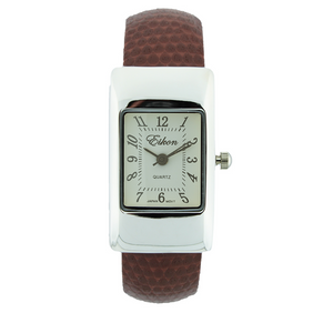 Rectangle Plain Face Hard Plastic Cuff Watch