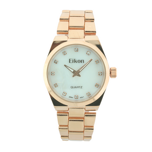 Round Mother Of Pearl Face Link Watch
