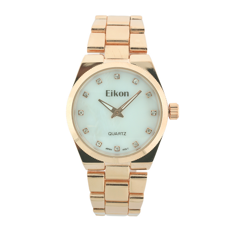 Round Mother Of Pearl Face Link Watch