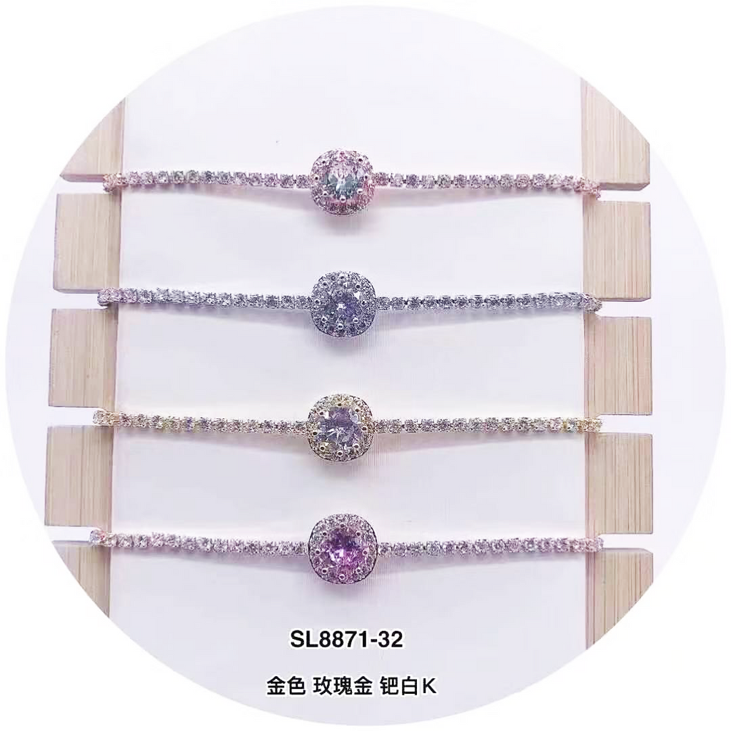 C.Z Crystal Adjustable Bracelet