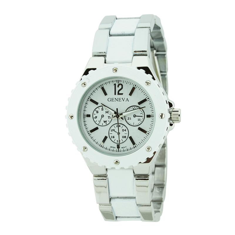 MEDIUM SIZE SPORT LADY LINK WATCH(Silver)