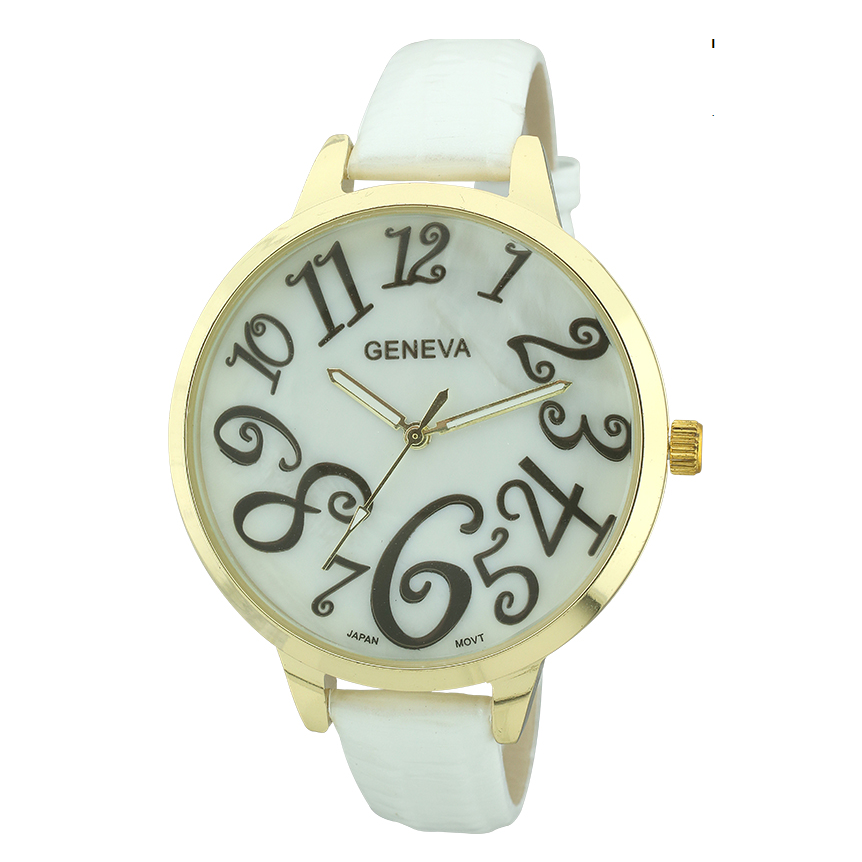 Ladies watch with 2025 large face and numbers