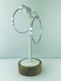 C.Z Rhodium Plated Crystal Earring