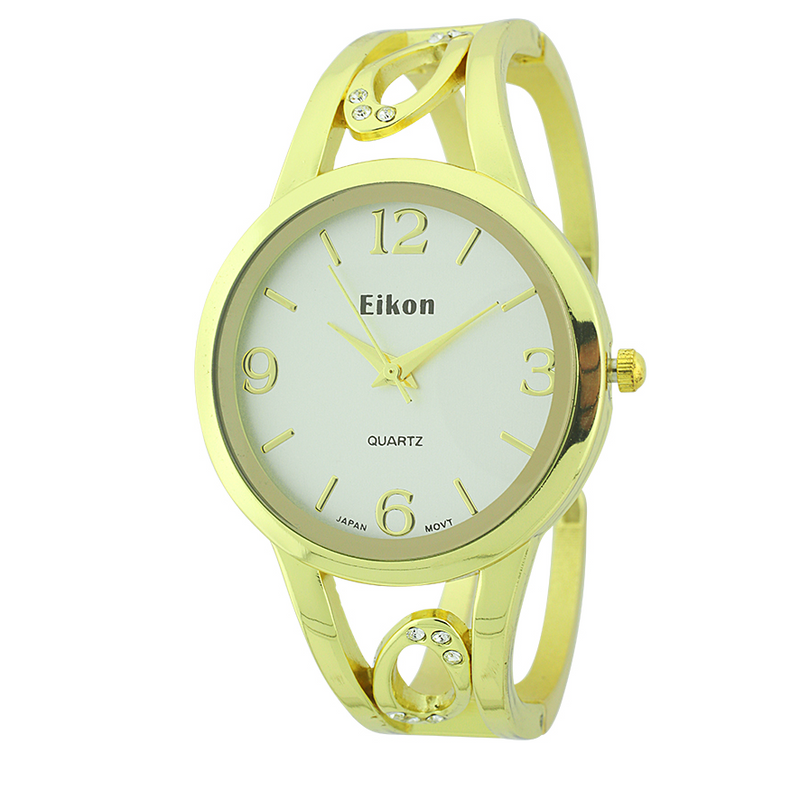 Round Face Cuff Watch