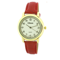 Medium Round Face Strap Watch(Gold)